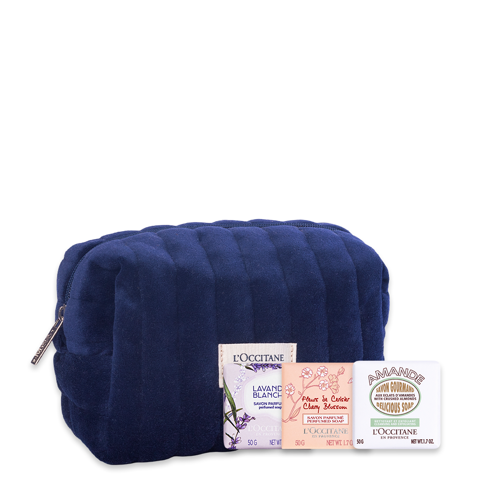 Presente Trio de Sabonetes: Flor de Cerejeira, Amêndoa e Lavande Blanche